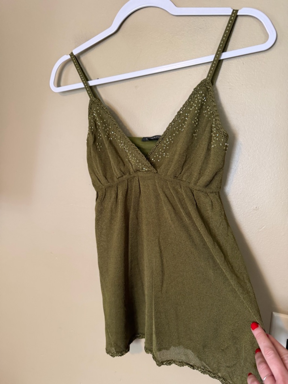 Bebe Y2K Beaded Babydoll Tank - Picture 3 of 8